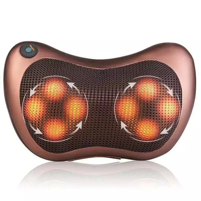Massageador 8 Bolas Shiatsu Lombar Pescoço Veicular E Casa Almofada Lombar Pescoço Pés 110-220V