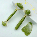 Rolo Com Pedra ou Plástico de Jade Placa Gua Sha Massagem Facial Anti Ruga