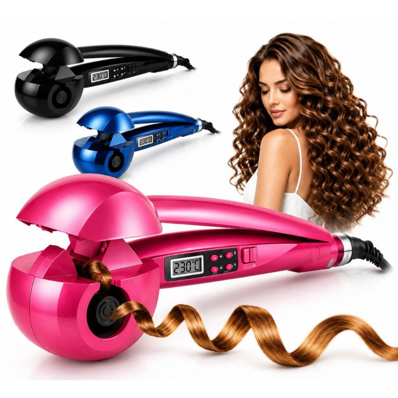 Modelador de Cachos Automático Profissional Com Visor LCD Cacheador de Cabelo - Bivolt