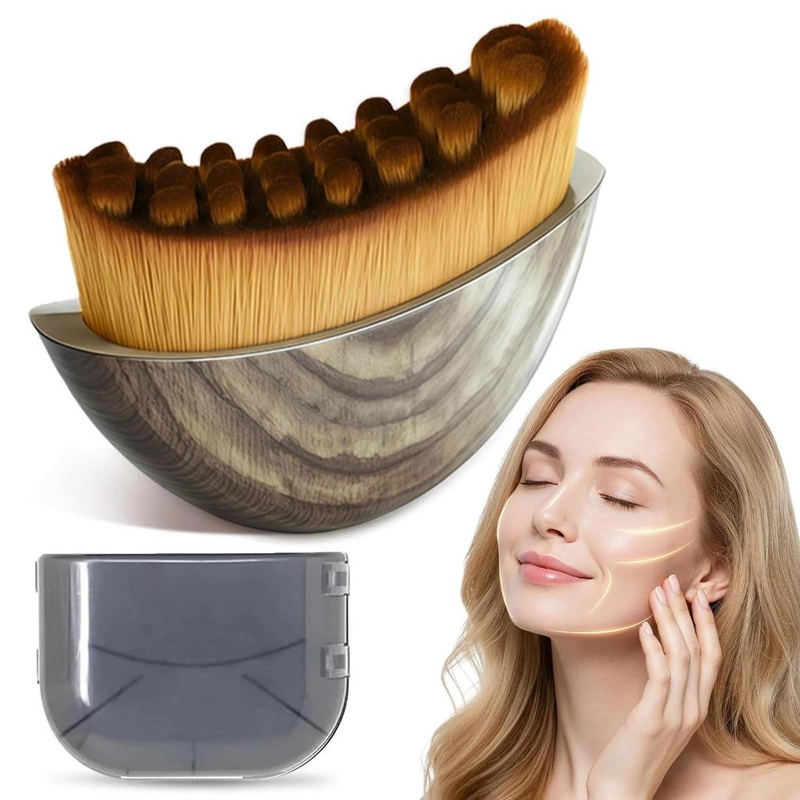Escova Facial Drenagem Linfática Massageador Anti Inchaço Lifting Skincare Rosto Pele Gua Sha Glow