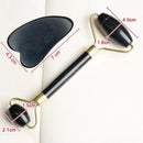 Rolo Com Pedra ou Plástico de Jade Placa Gua Sha Massagem Facial Anti Ruga