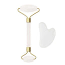 Rolo Com Pedra ou Plástico de Jade Placa Gua Sha Massagem Facial Anti Ruga
