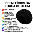 Touca de Cetim com Faixa Larga Elástica | Protege e Retira o Frizz para Cabelos médios